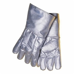 Tillman™ 993XL Premium Grade High Heat Gloves, XL, Aluminized Carbon Kevlar®, Silver, Wool, Acrylic Coating, 14 in L, 1500 deg F Max Temperature