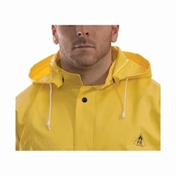 Tingley DuraScrim™ H56107.LG Detachable Rain Hood, L, Yellow, 10.5 mil PVC on Polyester Scrim, 8 oz/sq-yd Fabric, Draw Cord Closure