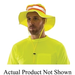 Tingley Job Sight™ H73222.2X-3X Enhanced Visibility Ranger Hat, 2XL/3XL, Fluorescent Yellow/Green, Polyester
