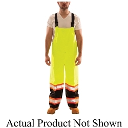 Tingley Icon™ O24122C.2X Premium Snap Fly Front Two-Tone Overall, Men's, 2XL, Black/Fluorescent Yellow/Green, 300 Denier Polyester/Polyurethane, 32 in L Inseam