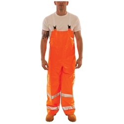 Tingley Comfort-Brite® O53129.2X Overall, Unisex, 2XL, Fluorescent Orange Red, 0.35 mm PVC/Polyester, 32 in L Inseam