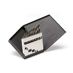 Titan USA MS99012 MS13BG Heavy Duty Jobber Length Drill Set, 13 Pieces, HSS, Black and Gold