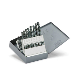 Titan USA MS99018 MS21 Jobber Length Drill Set, 21 Pieces, HSS, Black Oxide