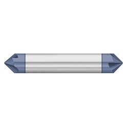 Titan USA TC88122 864 Double End Chamfer Mill, 3/8 in Dia Cutter Head, 60 deg Included, 2-1/2 in OAL, Solid Carbide, AlTiN