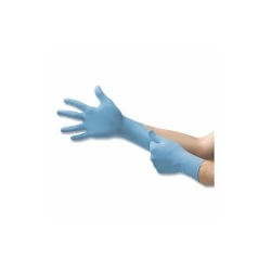 TouchNTuff® 105083 Single-Use Gloves, L, Nitrile, Blue, 9 1/2 in L, Powder-Free, Smooth, 5 mil THK, Application Type: Electronics assembly/General Applications/Lab Work