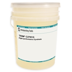 TRIM® C270CG-5G High Performance Synthetic Coolant, 5 gal Plastic Pail, Mild Amine, Liquid, Clear/Light Yellow