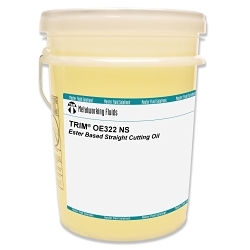 TRIM® OE322NS-5G OE322NS Ester Based Straight Cutting Oil, 5 gal Pail Container, Mild Odor/Scent, Straw Yellow, Liquid