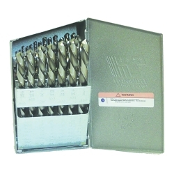 Triumph® 011199 T17L Left Hand Drill Bit Set, 1/16 in Min Drill Bit, 1/2 in Max Drill Bit, 118 deg Drill Point Angle, 29 Pieces, HSS, Bright