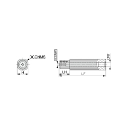 Tungaloy America 3401558 JBBS-4N Sleeve, 16 mm Dia Bore, 16 mm Dia Shank, 100 mm OAL