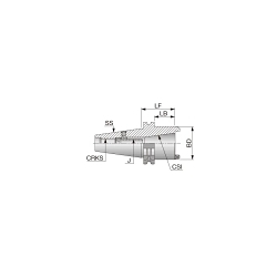 Tungaloy America 4500399 DIN69871 AD Adapter, 50 mm Dia Adapter/Shank, M12 Modular Connection, 50 mm Dia Nose, 50 mm OAL