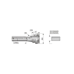 Tungaloy America 4500501 R-8 ER (collet chuck) ER Collet Chuck, 50 mm Dia, ER32 Modular Connection, ER32 Chuck, Yes