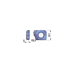 Tungaloy America 4800602 ZSGT-NDJ Single Sided Drill Insert, ANSI Code: ZSGT060204R-NDJ AH9130, ZSGT Insert, 1.5 mm THK, For Use On Steel, Stainless Steel, Cast Iron, Hard Materials, Aluminum, Non-Ferrous Materials, Super-Alloys, Titanium