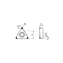 Tungaloy America 6786106 3QP-TPM/GW Insert, TPGW Insert, Triangular Shape, Neutral Cutting, Solid Carbide
