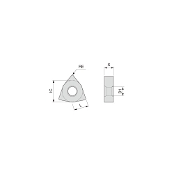 Tungaloy America 6796315 WNMG-SM Insert, ANSI Code: WNMG080408-SM AH6225, WNMG Insert, Trigon Shape, Neutral Cutting, For Use On Stainless Steel, Solid Carbide
