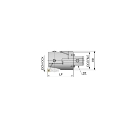 Tungaloy America 6777357 SwissBore305 Digital Fine Bore Head, 94 mm Dia Body, 1.811 in Dia Shank