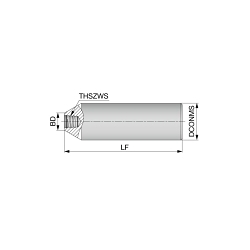 Tungaloy America 6799829 VSSD high-rigidity type Adapter, 40 mm Dia Adapter/Shank, 40 mm Dia Shank, 100 mm OAL