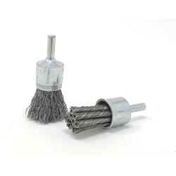 United Abrasives-SAIT 02701 End Brush, 1 in Dia Brush, Full Cable Twist Knot, 0.02 in Dia Filament/Wire, Carbon Steel Fill, 1 in L Trim