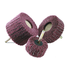 United Abrasives-SAIT 77700 Non-Woven Interleaf Wheel, 1 in Dia Wheel, 60 Grit, Medium Grade, Aluminum Abrasive