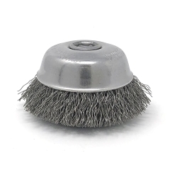 United Abrasives-SAIT 3407 Brush, 4 in Dia Brush, 5/8-11 in Arbor Hole, Knot, Carbon Steel Fill