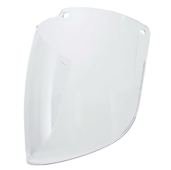 Uvex® by Honeywell S9550 Uncoated Faceshield Visor, Clear, Polycarbonate, 9 in H x 15-7/8 in W x 3/32 in THK Visor, For Use With TURBOSHIELD Headgears and Hardhat Adapters, Specifications Met: ANSI Z87.1-2010, CSA Z94.3