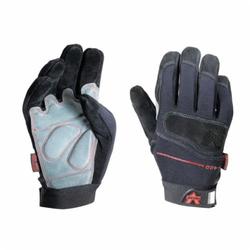 Valeo® VI4869LG V420/VI4869 Anti-Vibration Gloves, AV Gel/Leather/Polyester, Adjustable Cuff