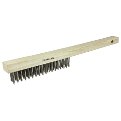 Vortec Pro® 25202 Scratch Brush, 6 in Brush, 14 in L x 1-1/8 in W Block, 1 in L Stainless Steel Trim