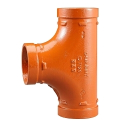 SHURJOINT SJT712025P Model 7120 Tee, 2-1/2 in Nominal, Grooved End Style, Ductile Iron, Painted