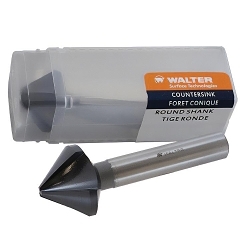 Walter Surface Technologies 01U012 VP™ Tool Countersink, 3/4 in Dia Body, 3/8 in Dia Shank, 82 deg Included Angle, HSS