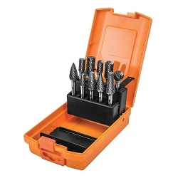 Walter Surface Technologies 01V996 Abrassive Carbide Burr, Double Cut, 10 Pieces