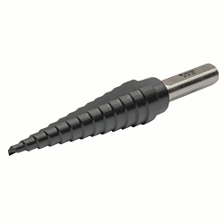 Walter Surface Technologies Multi-Step™ 01W101 Durable Heat-Resistant High Performance Step Drill Bit, 1/8 in Dia Min Hole, 1/2 in Dia Max Hole, 13 Steps, M2 Steel Alloy, 1/4 in Shank
