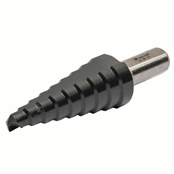 Walter Surface Technologies Multi-Step™ 01W111 Durable Heat-Resistant High Performance Step Drill Bit, 1/4 in Dia Min Hole, 3/4 in Dia Max Hole, 9 Steps, M2 Steel Alloy, 3/8 in Shank