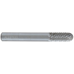 ALLSTEEL™ 01W306 01-W High Quality Carbide Burr, Radius End, Cylindrical Head, Double Cut