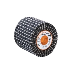 Walter Surface Technologies TWO-IN-ONEâ„¢ 07K442 Mounted Non-Woven Coated Finishing Drum, 4-1/2 in Dia Wheel, 4 in W Face, 80 Grit, Medium Grade, Aluminum Oxide Abrasive