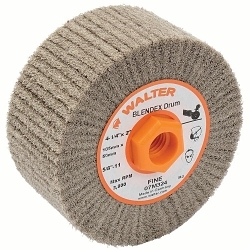 ALLSTEEL™ 07M324 Non-Woven Flap Wheel Drum, 4-1/4 in Dia Wheel, 2 in W Face, Fine Grade, Aluminum Oxide Abrasive