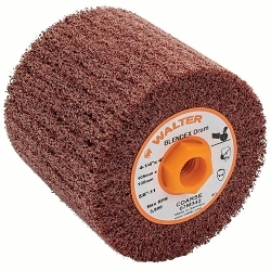 ALLSTEEL™ 07M342 Non-Woven Flap Wheel Drum, 4-1/2 in Dia Wheel, 2 in W Face, Coarse Grade, Aluminum Oxide Abrasive