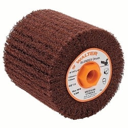 ALLSTEEL™ 07M343 Non-Woven Flap Wheel Drum, 4-1/2 in Dia Wheel, 2 in W Face, Medium Grade, Aluminum Oxide Abrasive