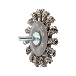 ALLSTEEL™ 09C130 Mounted Wheel Brush, 2-3/4 in Dia Brush, 0.02 in Dia Knot Twist Filament/Wire