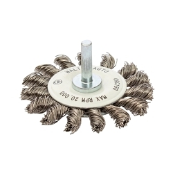 ALLSTEEL™ 09C180 Mounted Wheel Brush, 2-3/4 in Dia Brush, 0.02 in Dia Knot Twist Filament/Wire