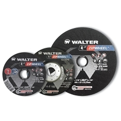 Walter Surface Technologies Zip™ 11T052 Zip™ High Performance Type 1 Cut-Off Wheel, 5 in Dia x 3/64 in THK, 7/8 in Center Hole, A-60-ZIP Grit, Aluminum Oxide Abrasive