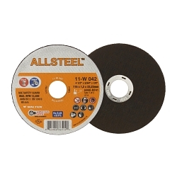 ALLSTEEL™ 11W042 11-W High Performance Cut-Off Wheel, 4-1/2 in Dia x 3/64 in THK, 7/8 in Center Hole
