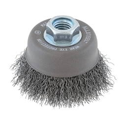 ALLSTEEL™ 13W301 13-W High Quality Wire Cup Brush, 3 in Dia Brush, 5/8-11 Arbor Hole, 0.0118 in Dia Filament/Wire, Crimped