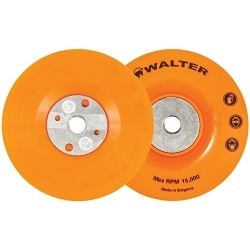 Walter Surface Technologies 15D030 Backing Pad, 4 in Dia Pad, Threaded Arbor Attachment