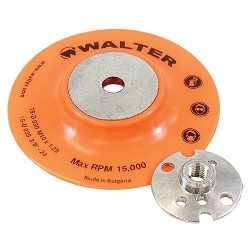 Walter Surface Technologies 15D035 Backing Pad, 4 in Dia Pad, Threaded Arbor Attachment