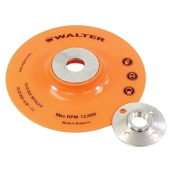 Walter Surface Technologies 15D054 Backing Pad, 5 in Dia Pad, Threaded Arbor Attachment