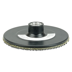 Weiler® 51569 Stem Mounted Backing Pad, 4-1/2 in Dia Pad, Hook and Loop Attachment