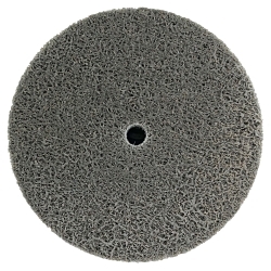 Weiler® 55541 8 Series Heavy Duty Non-Woven Unitized Wheel, 3 in Dia Wheel, 1/4 in Center Hole, 1/4 in W Face, Medium Grade, Aluminum Oxide Abrasive