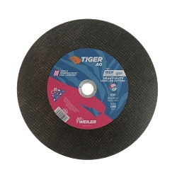 Tiger? AO 57034 Long Life Heavy Duty Performance Cutting Wheel, 14 in Dia x 1/8 in THK, 1 in Center Hole, 30 Grit