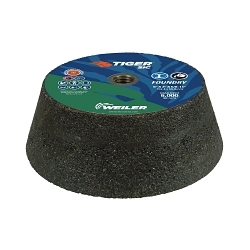 Tiger® SiC 68069 Burnt-In Sand Long Life Performance Grinding/Cup Wheel, 6 in Dia x 2 in THK, 16 Grit