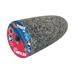Tiger® AO 68305 Long Life Portable Grinding Cone, 1-1/2 in Dia Max, 3 in THK Head, 24 Grit, R Grade, Aluminum Oxide Abrasive
