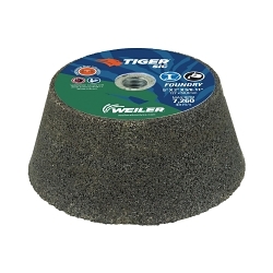 Tiger® SiC 68354 Burnt-In Sand Long Life Performance Grinding/Cup Wheel, 5 in Dia x 2 in THK, 16 Grit